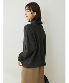 Green Parks 袖ラインカノコ編みニットプルオーバー