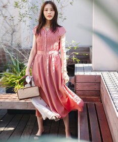 ANY SIS フロントボタンシャーリング ワンピース