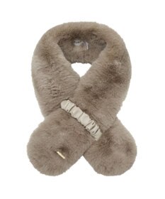 MOONBAT FURLA フェイクファーくしゅくしゅリボンマフラー