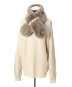 MOONBAT FURLA フェイクファーくしゅくしゅリボンマフラー