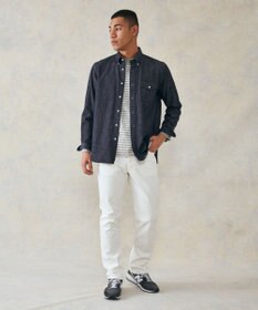 J.PRESS MEN デニムルックツイルシャツ/B.D