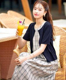 Tiaclasse L 【新色追加・洗える・UVケア・接触冷感】サマーニット半袖カーディガン