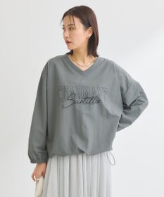 Green Parks ナイロンロゴＶネックプルオーバー