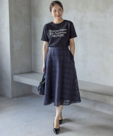 組曲 S 【綿100％】フロッキープリント Ｔシャツ