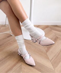 WEGO ダブルベルトポインテッドシューズ