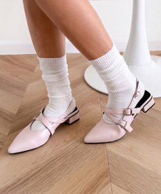 WEGO ダブルベルトポインテッドシューズ