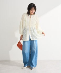 Green Parks メッシュレースタック入りプルオーバー