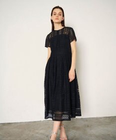 GRACE CONTINENTAL メッシュレースワンピース