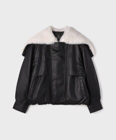 GRACE CONTINENTAL フェイクレザーボンバージャケット