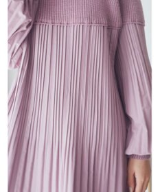 earth music&ecology プリーツフレアニットチュニック