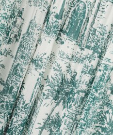 自由区 【カタログ掲載・洗える】ランドスケーププリント スカート