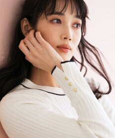 ANY SIS ラインポイント ニット