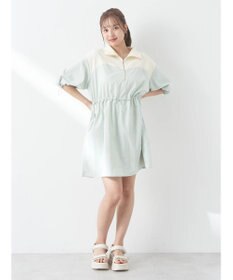 earth music&ecology ハーフＺＩＰミニワンピース