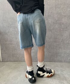 WEGO ワイドハーフデニムパンツ