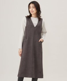 J.PRESS LADIES L 【洗える】スウェードダンボール ジャンパースカート