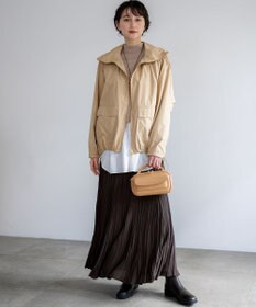 23区 【洗える】クラッシュ プリーツ ジョーゼット スカート