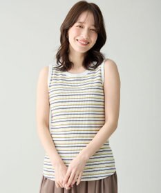 ANY テレコラウンドヘムタンクトップ