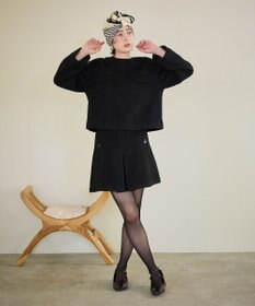 #Newans 【セットアップ可能】ワイドスリーブツイードプルオーバー