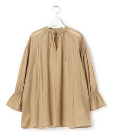23区 【先行予約】リネンミックスシアースラブ ギャザーブラウス