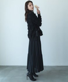 自由区 【カトリエムブーケ】Check frange フリンジカーディガン