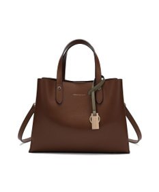 style code 【MERCURYDUO/マーキュリーデュオ】両アオリポケットサイド配色大開き開口 超軽量ハンドバッグ キーチャーム付