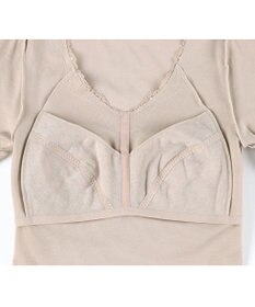 Wing カップ付きあったかインナー オーガニックコットン混(身生地部) ムレにくい 【綿の贅沢 オーガニック】 5分袖 半袖 秋 冬 ET4533 ウイング／ワコール