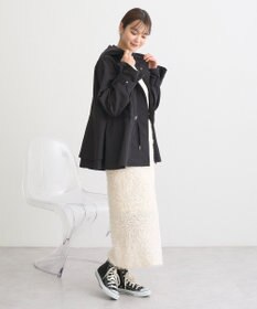 earth music&ecology ドロストペプラムマウンテンパーカー