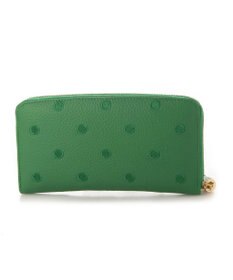 UNBILLION ペルケ perche / 牛革ドット刺繍ラウンド長財布