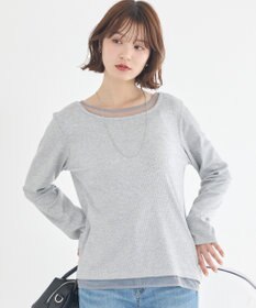 earth music&ecology レイヤード風テレコプルオーバー