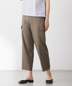 J.PRESS LADIES L 【洗える】ツイルライトストレッチ テーパード カーゴ パンツ