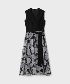 GRACE CONTINENTAL カシュクールフラワープリントワンピース