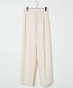 WEGO 【手洗い可】ハイウエストセンタープレスワイドパンツ