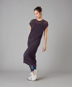 Chacott Chacott BALANCE【ノーソイングニット】メッシュニットワンピース