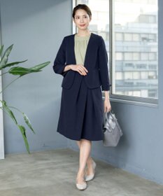 Tiaclasse 【洗える】5分丈フレアスリーブブラウス