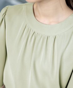 Tiaclasse 【洗える】5分丈フレアスリーブブラウス