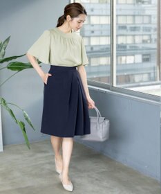 Tiaclasse 【洗える】5分丈フレアスリーブブラウス