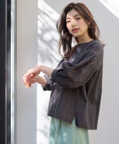 ANY 【洗濯機可】エンブロイダリーブラウス