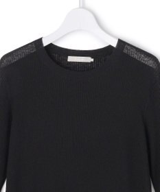 ICB L 【先行予約】 リネンブレンドシアー クルーネックリブニット