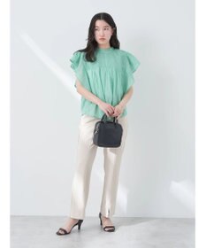 earth music&ecology カットツイルスリットセミフレアパンツ