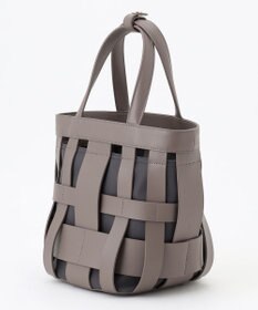 Y'SACCS 【リサイクルレザー】メッシュかごバッグ　small