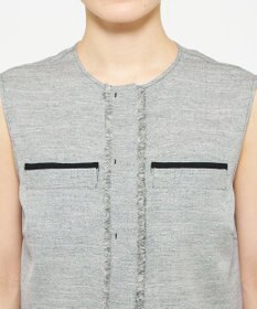 uncrave リネンライクツイル ジレブラウス