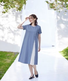 Tiaclasse 【UVケア・接触冷感】”あまラク” アシメプリーツカットソーワンピース