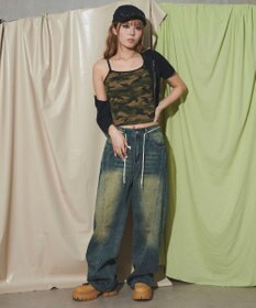 WEGO ウォッシュストリングデニム