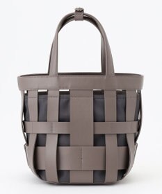 Y'SACCS 【リサイクルレザー】メッシュかごバッグ　small