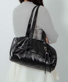 WEGO サテンリボンチャーム付きボストンバッグ