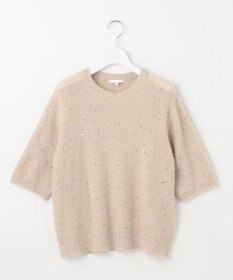 自由区 【アンサンブル対応・洗える】スパンコールプルオーバー ニット