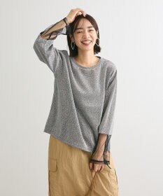 Green Parks 袖チュールドッキングラメプルオーバー