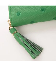 UNBILLION ペルケ perche / 牛革ドット刺繍ラウンド長財布