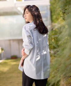 ANY 【洗濯機可能/接触冷感/UVケア】カラーストライプシャツ