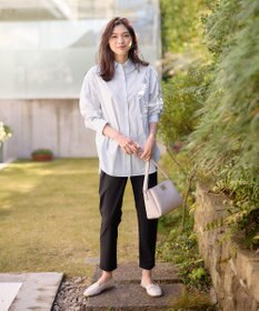 ANY 【洗濯機可能/接触冷感/UVケア】カラーストライプシャツ